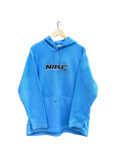 Vintage Rare Nike baby blue fleece hood - XL