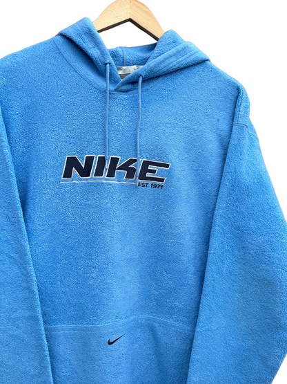 Vintage Rare Nike baby blue fleece hood - XL