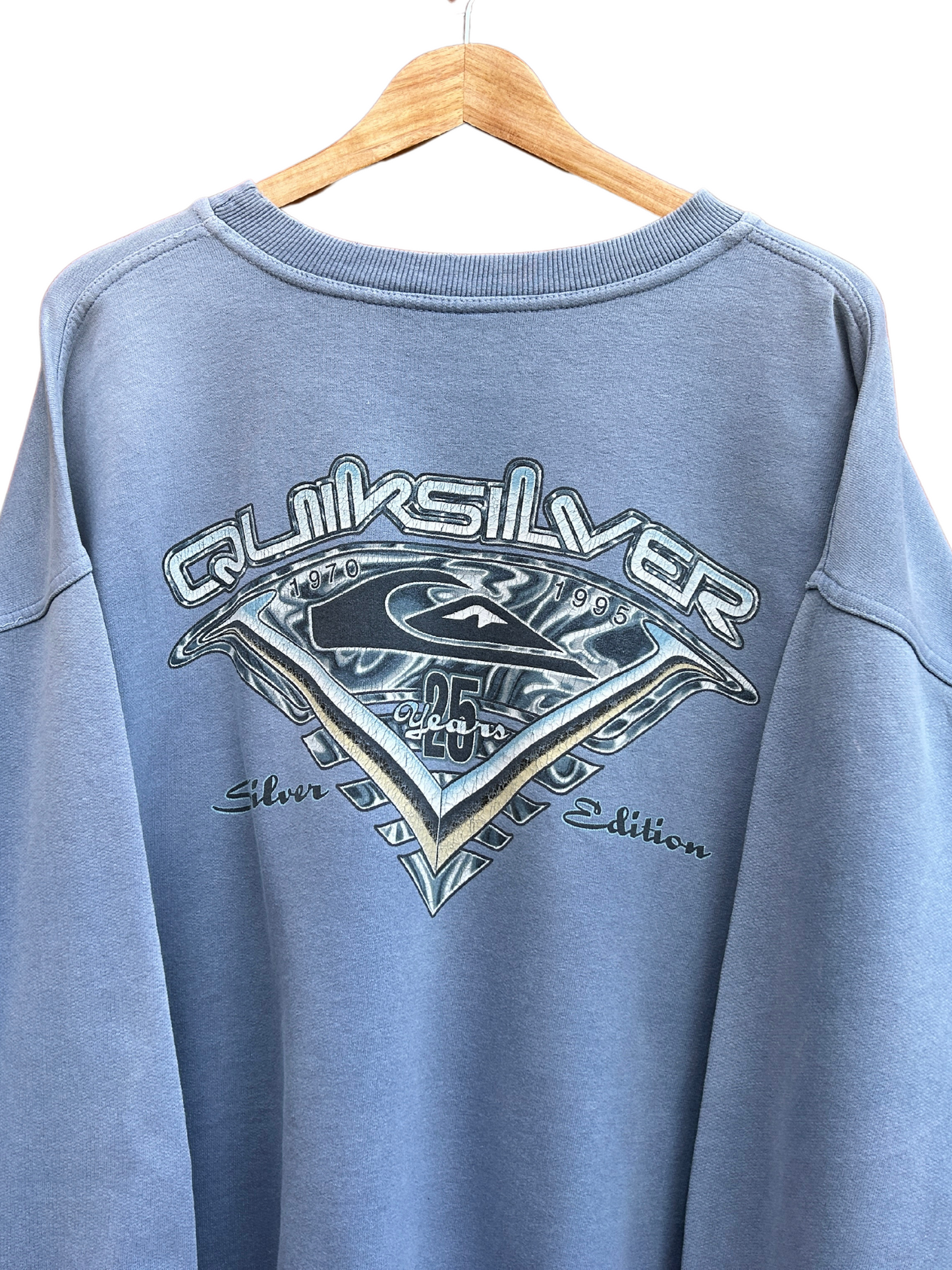 Vintage Rare Quiksilver 1995 25 years crew - Large