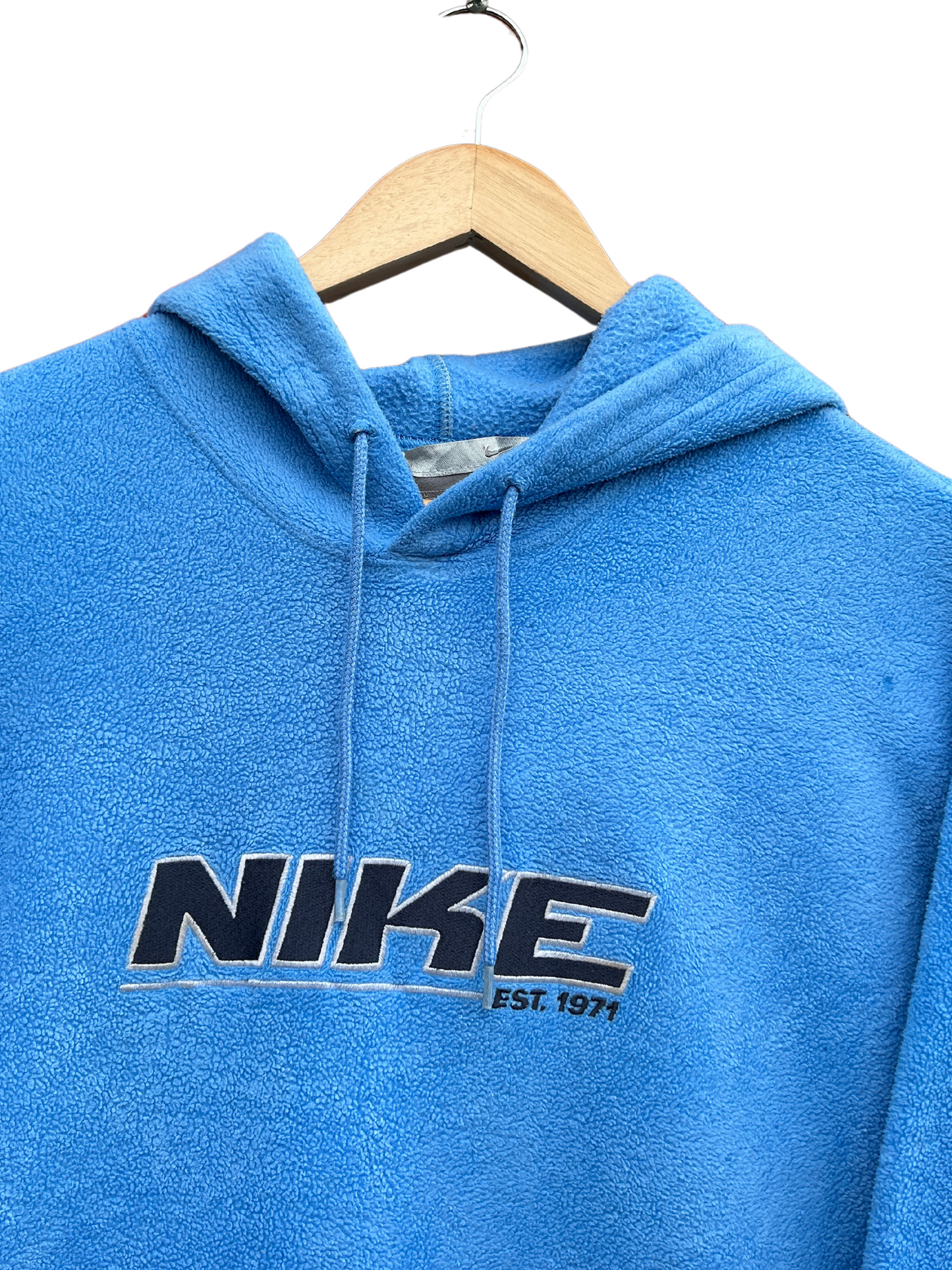 Vintage Rare Nike baby blue fleece hood - XL